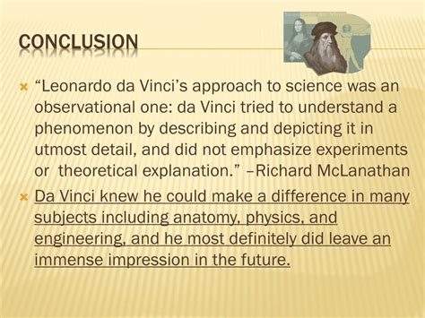 davinci conclusion